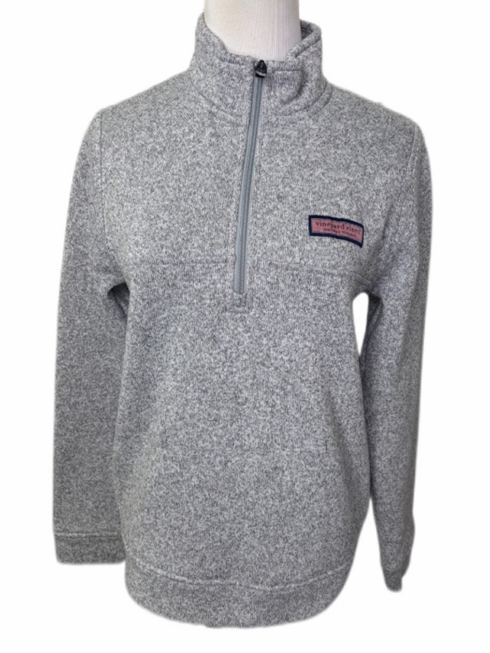 Vineyard Vines Kids Heather Gray Fleece Shep Pullover